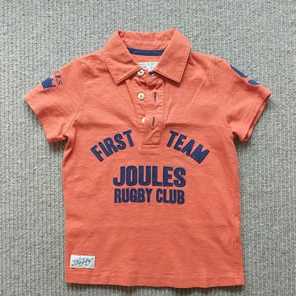 Joules Rugby Boys Orange Polo - Sz. 4y